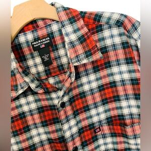 Polo Jean Co. Ralph Lauren Plaid Short Sleeve Flannel Button Up Sz Large